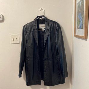 Large Black Leather Jacket